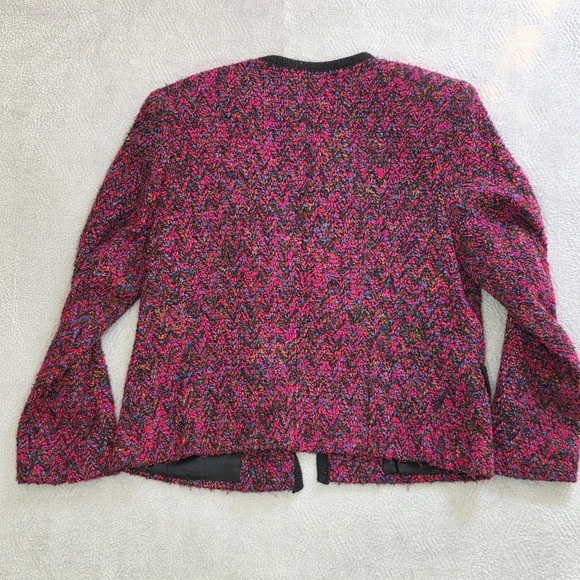 Haberdashery Vintage Tweed Jacket Pink/Black S/M - Picture 4 of 7